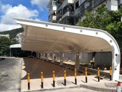 广东珠海湾仔海关膜结构车棚顺利完工